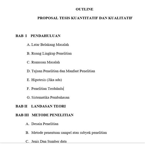 Bagian-Bagian Proposal Skripsi Kualitatif