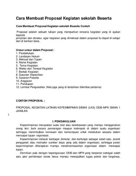 Langkah-Langkah Membuat Proposal Kegiatan Sekolah