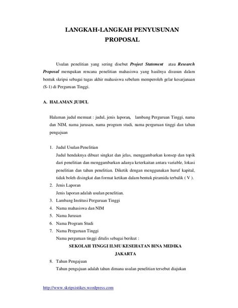 Langkah Kedua: Buat Dokumentasi Proposal