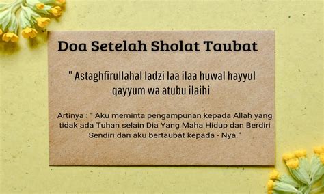 Apa itu Niat Sholat Taubat?