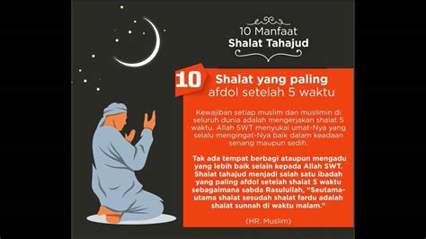 Manfaat Sholat Tahajud